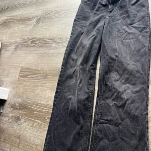 Black zara high rise wide leg jeans